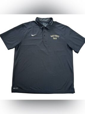 Nike Wake Forest Track & Field TEAM ISSUED Men’s Polo Shirt Demon Deacons size L